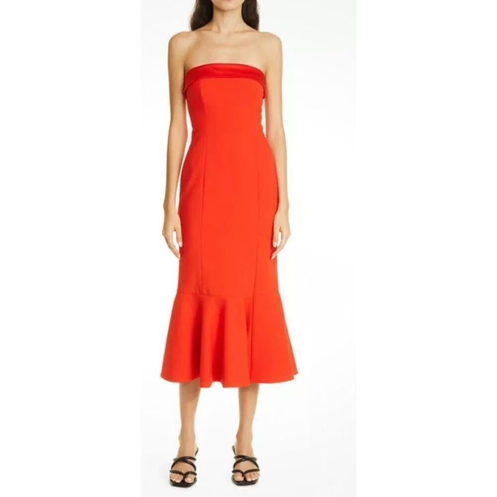 Cinq a Sept Mazzy Strapless Trumpet Midi Dress NWT Size 12